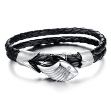 2015 new titanium steel bracelet personalized fashion leather Bracelet PH868